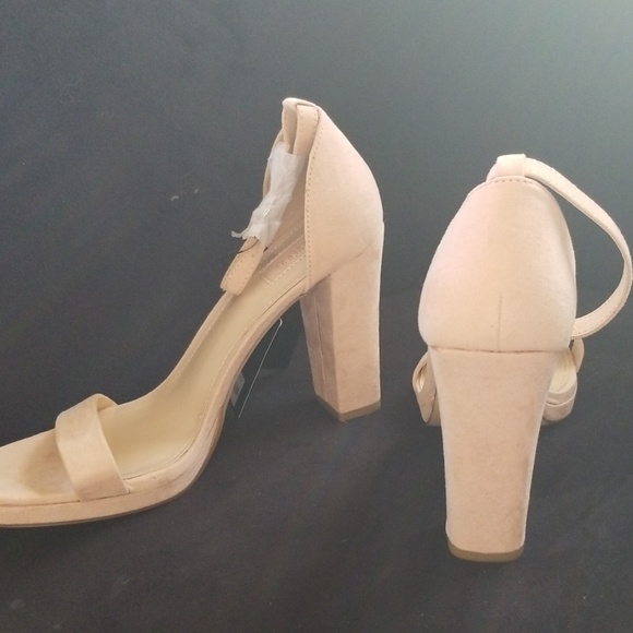 Forever 21 Blush Suede Block Heel - Picture 3 of 4